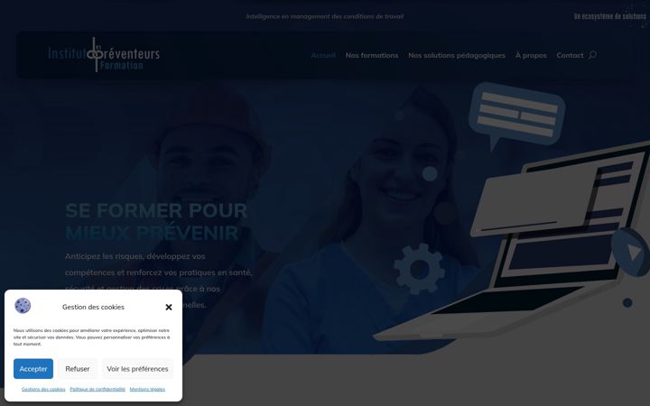 Screenshot of institut-preventeurs-formation.com