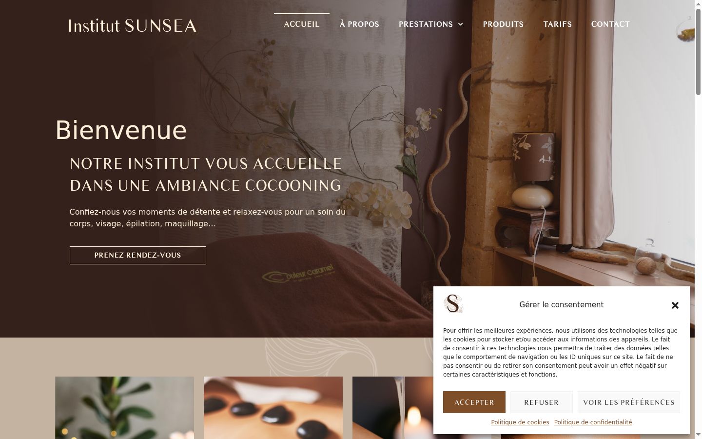 Screenshot of the consent banner shown before any interaction