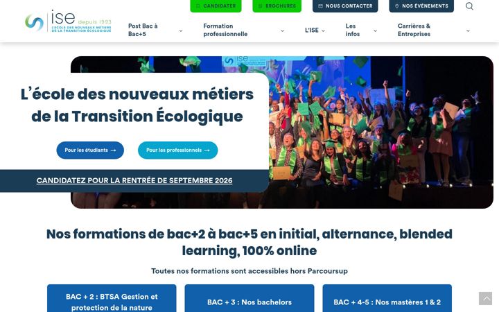Screenshot of institut-superieur-environnement.com