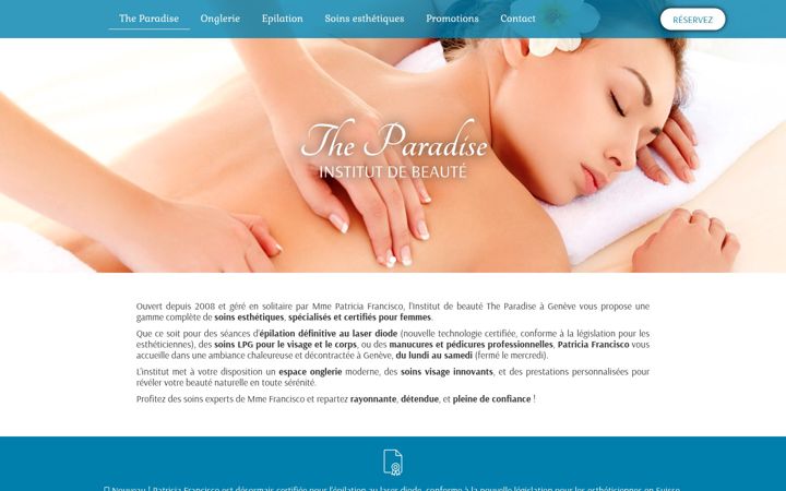 Screenshot of institut-the-paradise.ch
