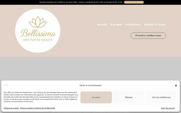 Screenshot of institutbellissima.fr
