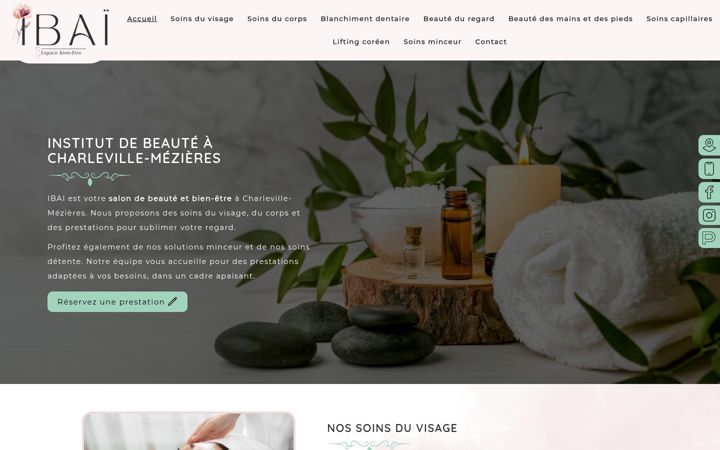 Screenshot of institutdebeaute-ibai.fr