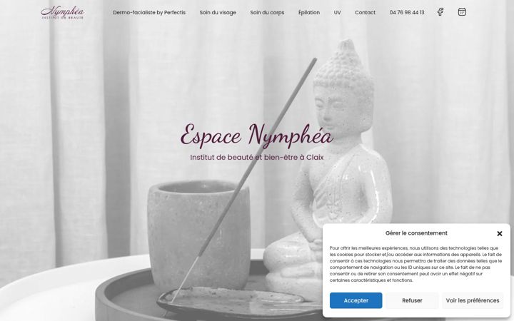 Screenshot of institutdebeautenymphea.com