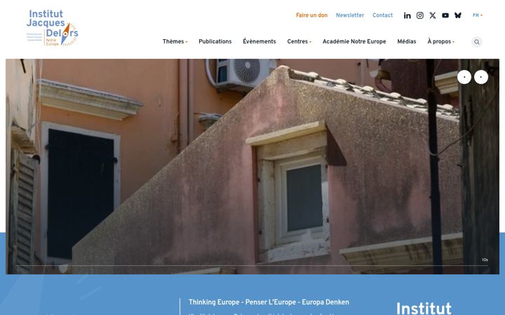 Screenshot of institutdelors.eu