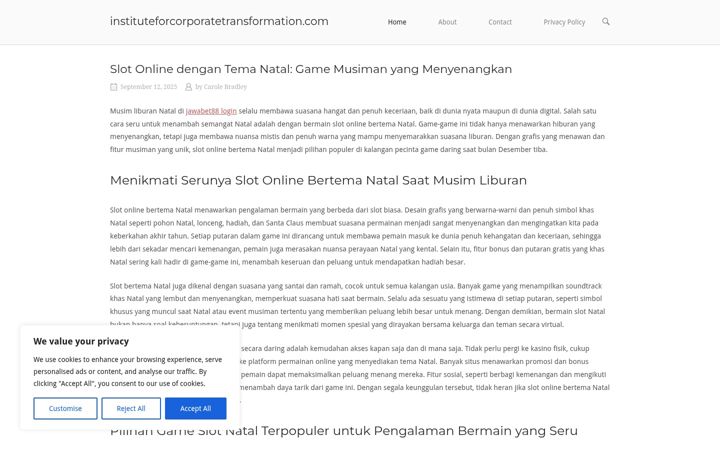 Screenshot of instituteforcorporatetransformation.com