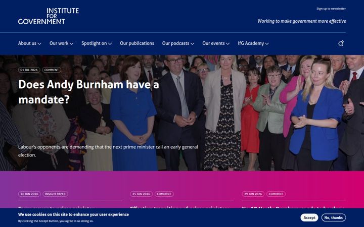 Screenshot of instituteforgovernment.org.uk