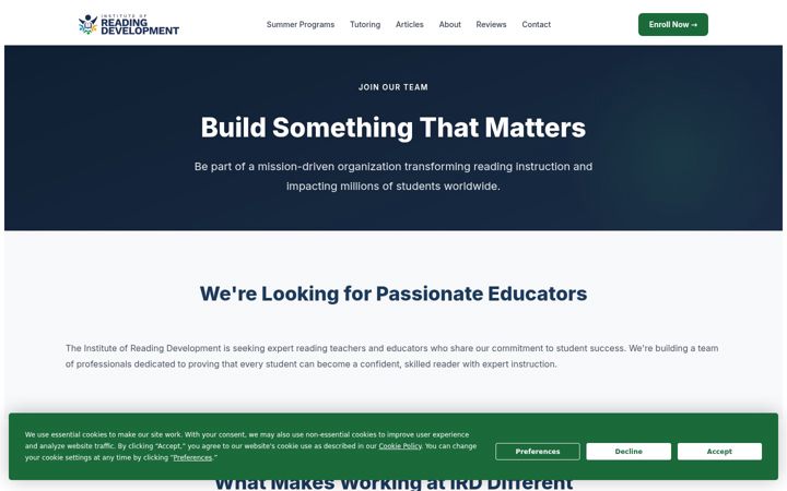 Screenshot of instituteofreadingdevelopmentsalesjobs.com