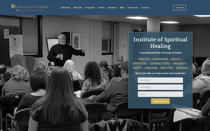 Screenshot of instituteofspiritualhealing.com