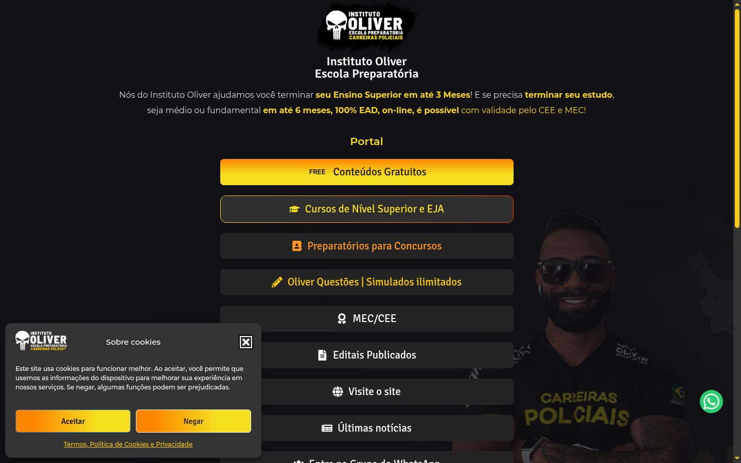 Capture d'écran de la bannière de consentement affichée avant toute interaction