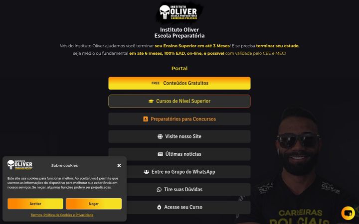 Screenshot of instituteoliver.com.br