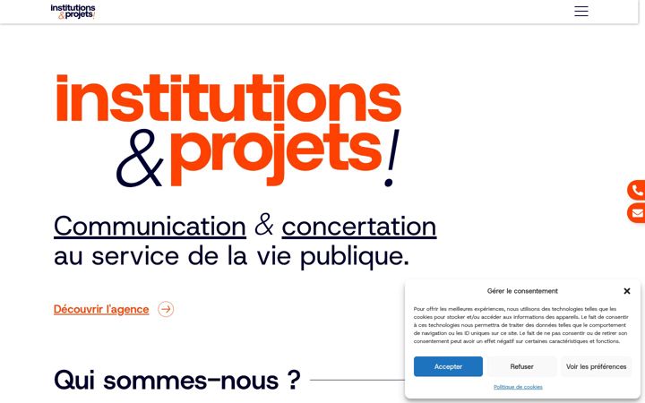 Screenshot of institutionsetprojets.fr