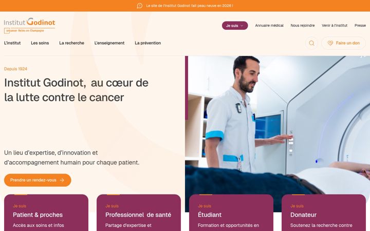 Screenshot of institutjeangodinot.fr