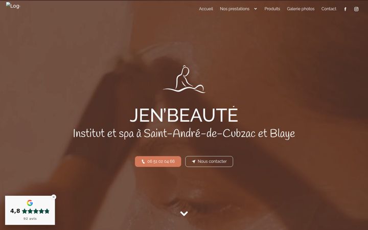 Screenshot of institutjenbeaute.fr