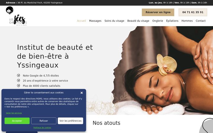 Screenshot of institutlesorchidees.com