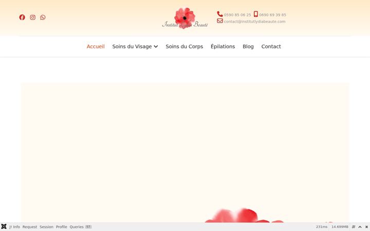 Screenshot of institutlydiabeaute.com