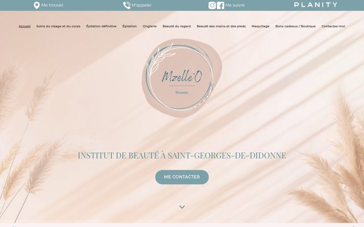 Screenshot of institutmzelleobeaute.fr