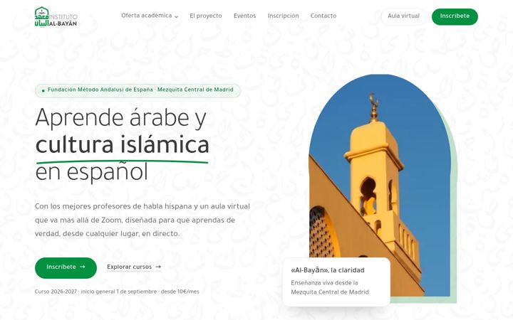 Screenshot of institutoalbayan.com
