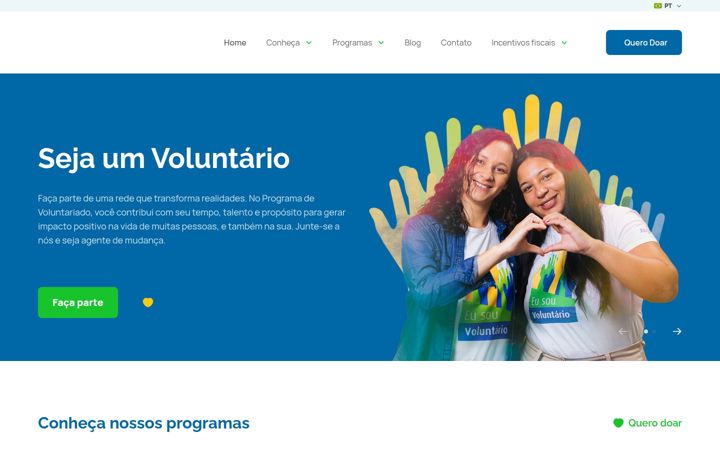 Screenshot of institutoalgar.org.br