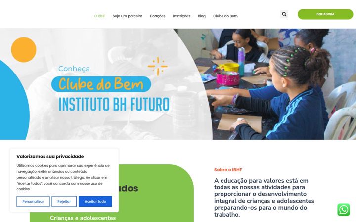 Screenshot of institutobhfuturo.com.br