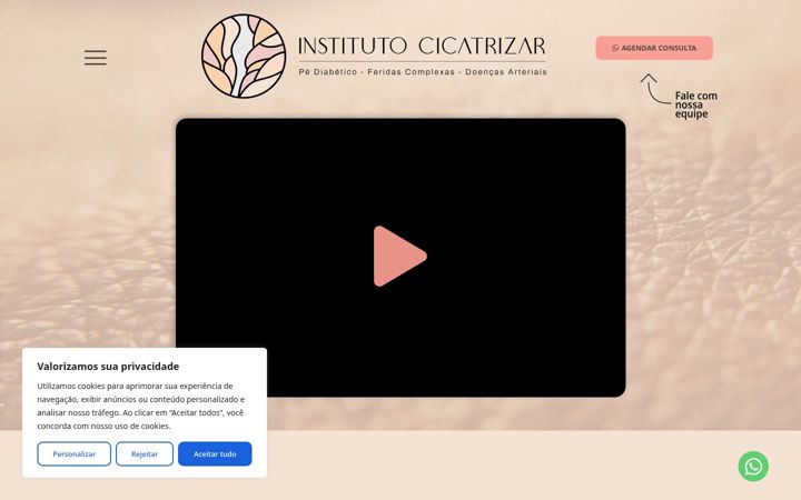 Screenshot of institutocicatrizar.com.br