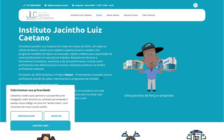 Screenshot of institutojlc.com.br