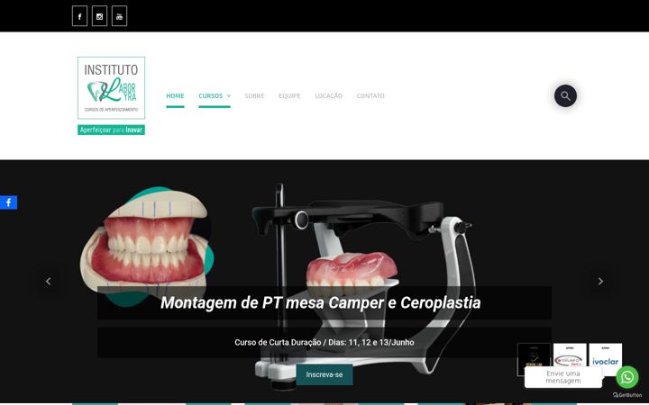 Screenshot of institutolaborlyra.com.br