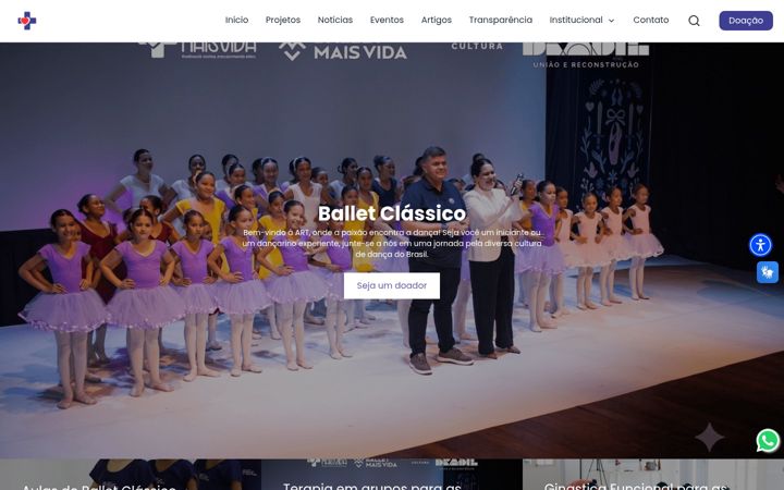 Screenshot of institutomaisvida.org.br