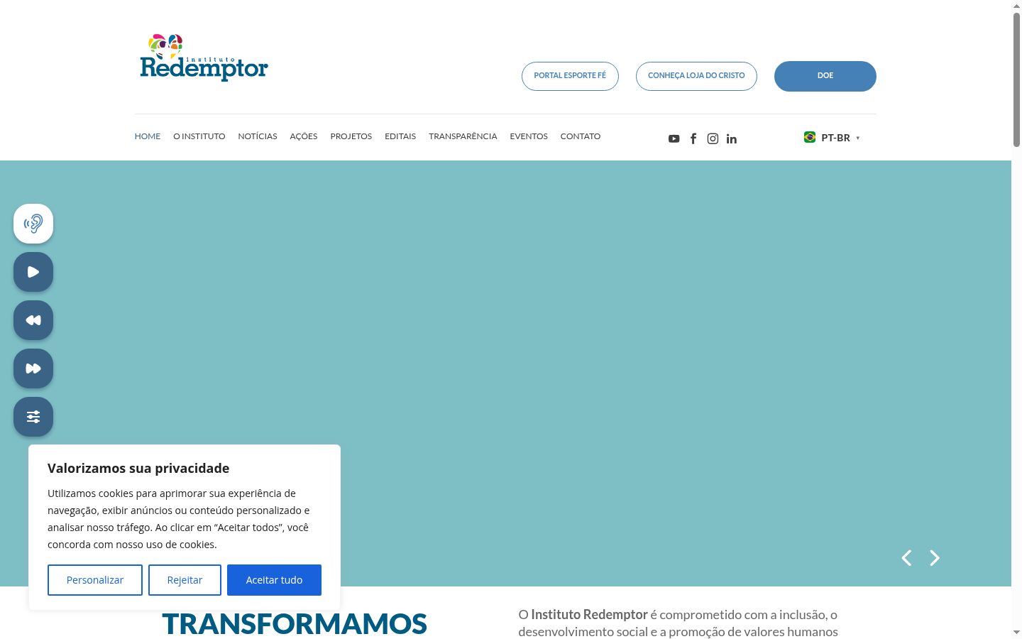 Capture d'écran de la bannière de consentement affichée avant toute interaction
