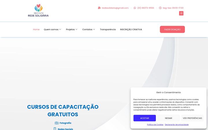 Screenshot of institutoredesolidaria.org.br