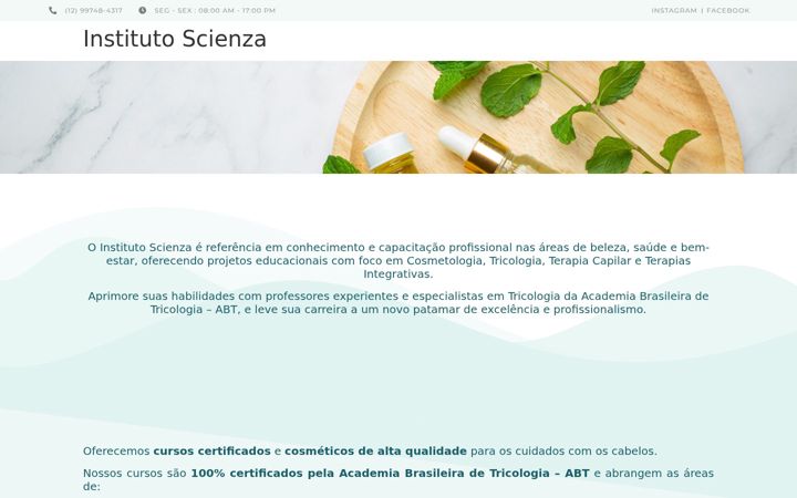 Screenshot of institutoscienza.com.br