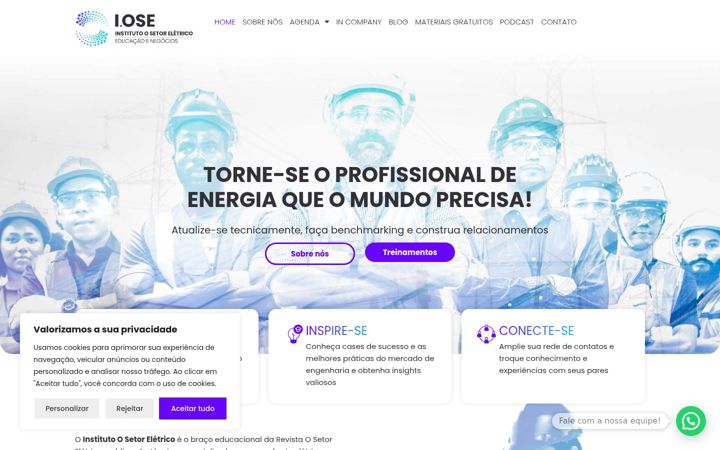Screenshot of institutosetoreletrico.com.br