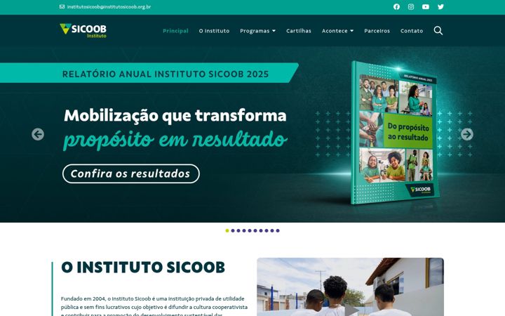 Snímek obrazovky institutosicoob.org.br