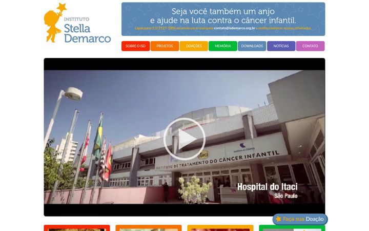 Screenshot of institutostellademarco.org.br