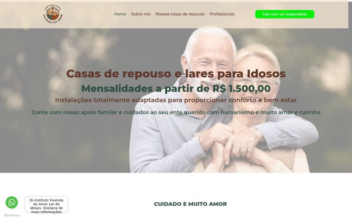 Screenshot of institutovivendadoamor.com.br