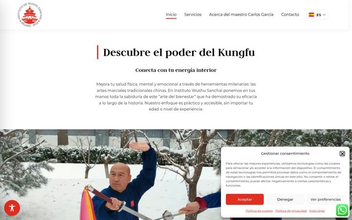 Captura de ecrã de institutowushusanchai.com