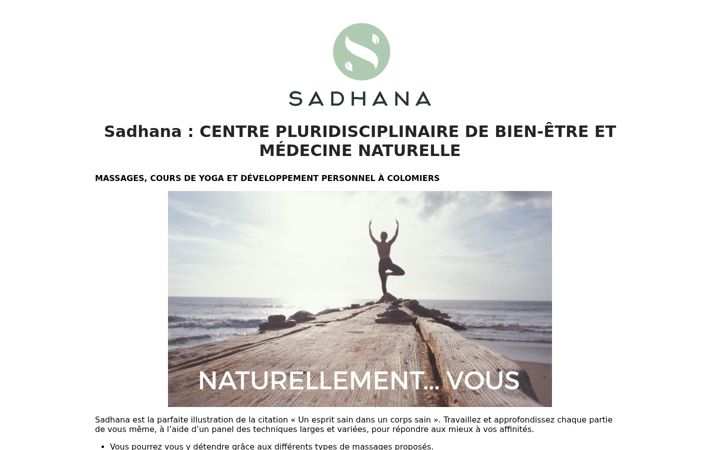 Screenshot of institutsadhana.fr