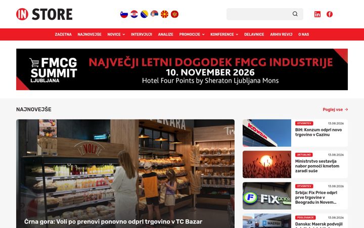 Screenshot von instore.si