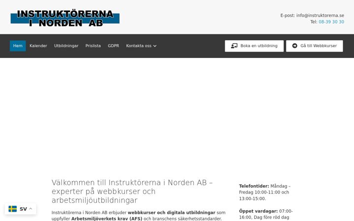 Screenshot of instruktorerna.se