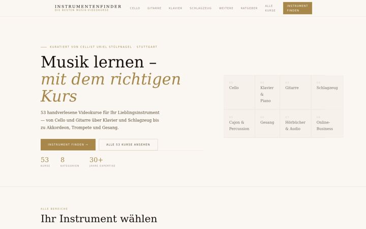 Screenshot of instrumentenfinder.de