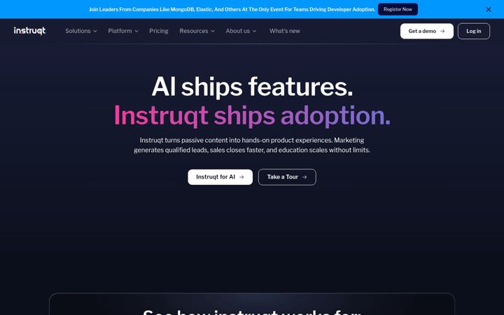 Screenshot of instruqt.com