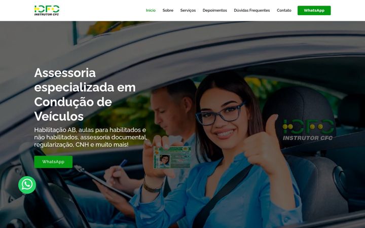 Screenshot of instrutorcfc.com.br