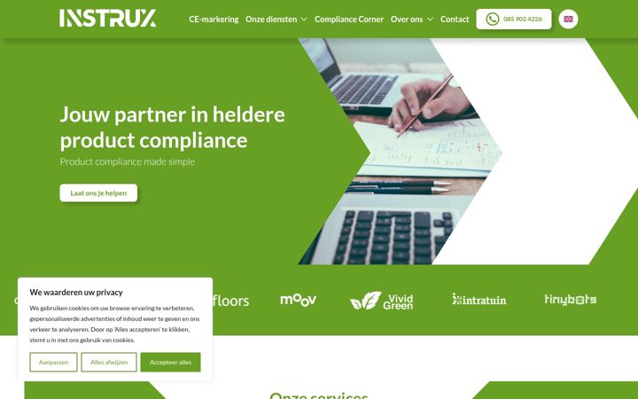 Screenshot of instrux.nl