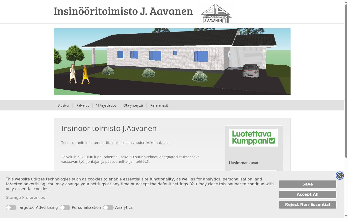 Screenshot del banner di consenso mostrato prima di qualsiasi interazione