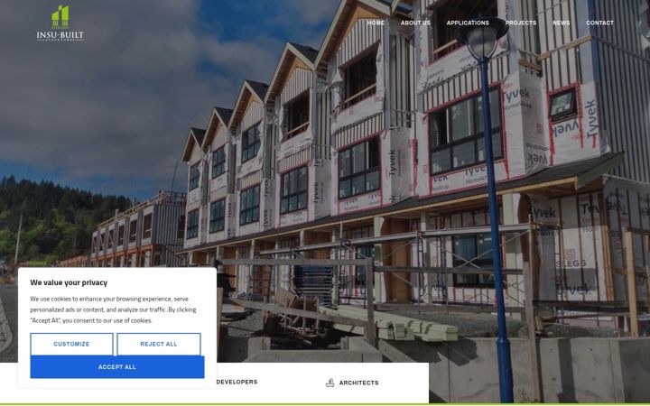 Screenshot of insubuilt.com