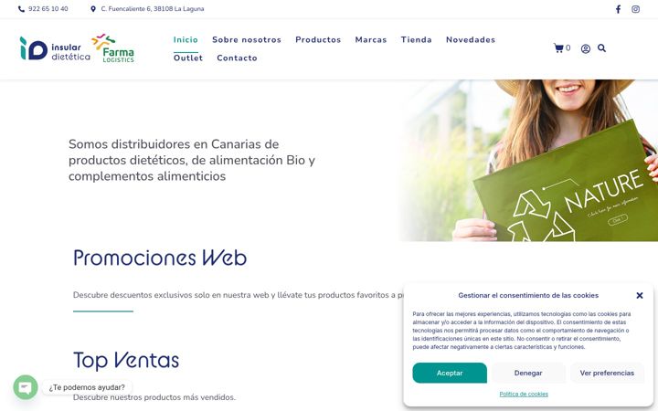Screenshot of insulardietetica.com