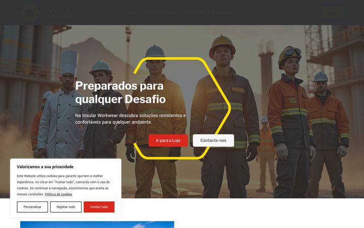 Screenshot of insularworkwear.com