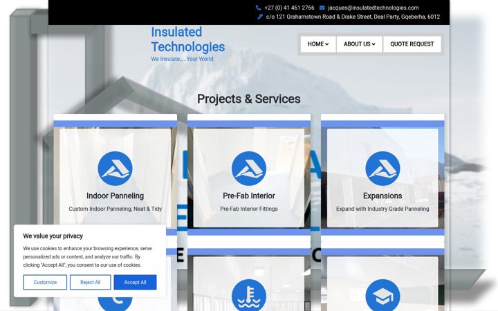 Skärmbild av insulatedtechnologies.com