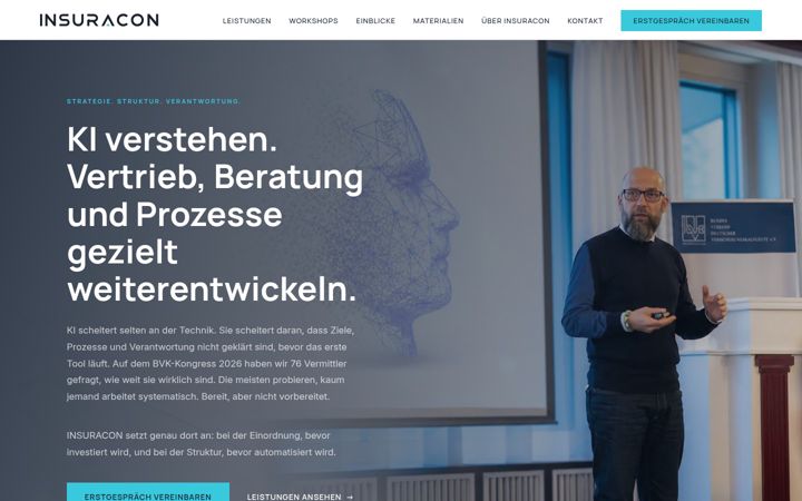 Screenshot of insuracon-akademie.de