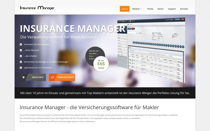 Screenshot of insurance-manager.at