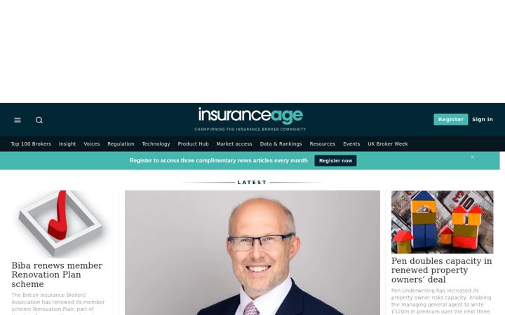 Screenshot of insuranceage.co.uk